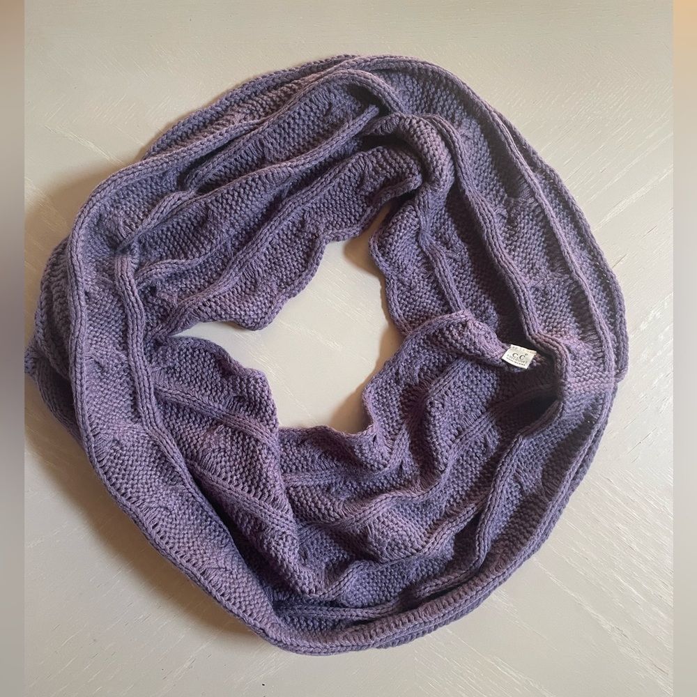 C.C Purple Knit Infinity Scarf